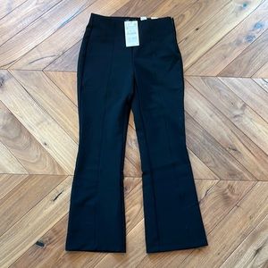 Zara Cropped Flare Dress Pant Size M Black NWT